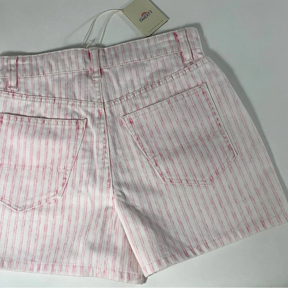 Faherty NWT TOPSAIL pink railroad stripe shorts size 25 - Picture 4 of 8